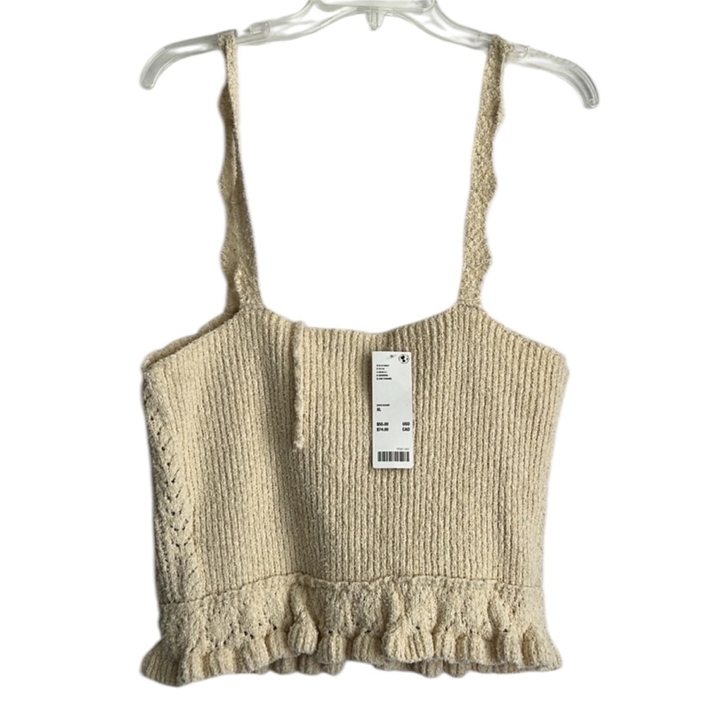 Urban Outfitters Ivory Knit Tank Top NWT - SZ: XL - Picture 2 of 9